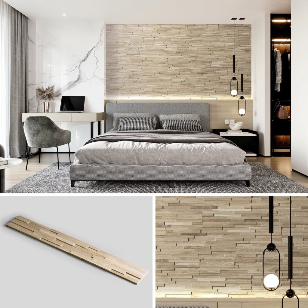 WoodCraft Solid Oak Signature Wood Wall Panel