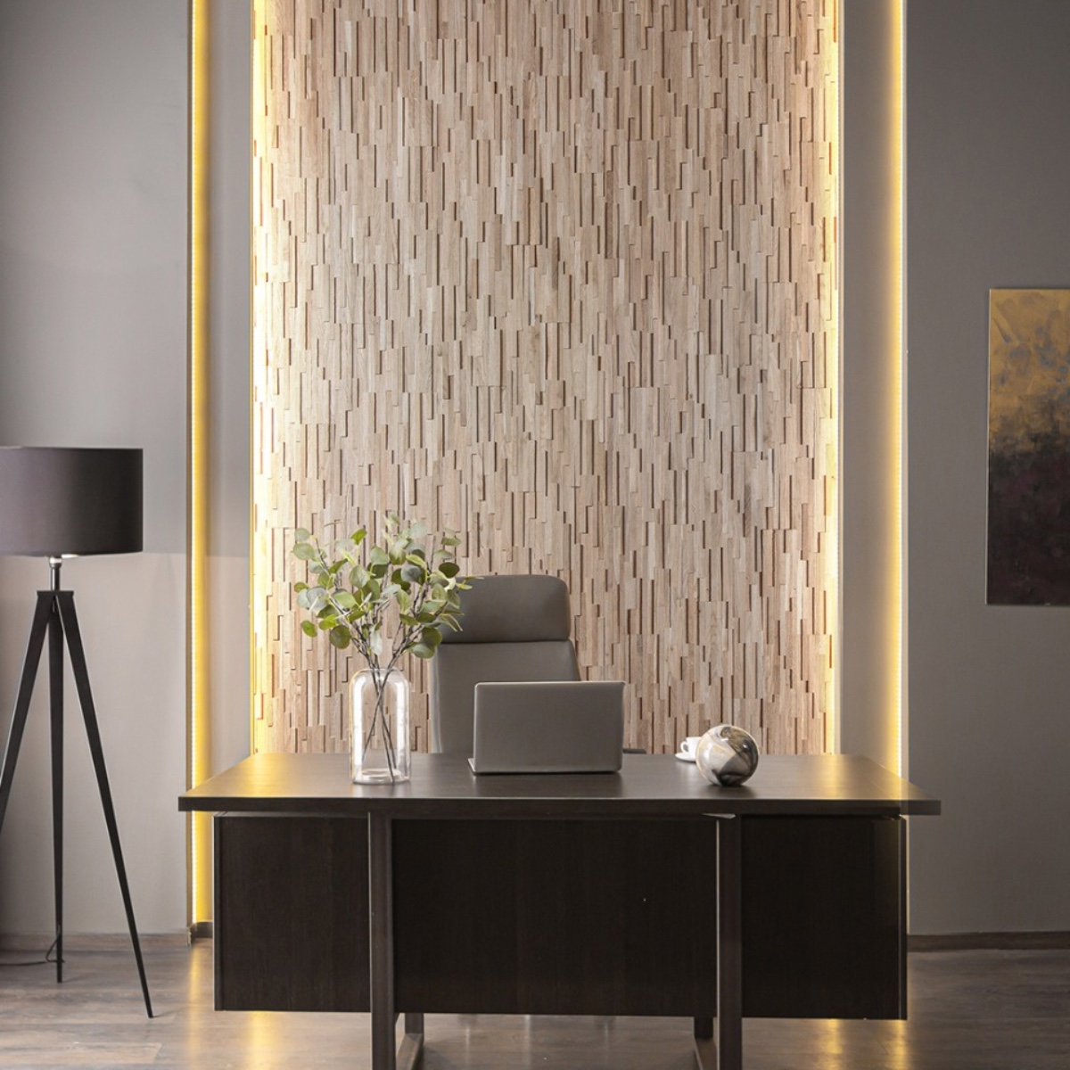 Solid Oak Signature Wood Wall Panel Sample - Image 3
