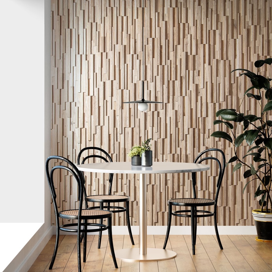 WoodCraft Solid Oak Dimension Wood Wall Panel