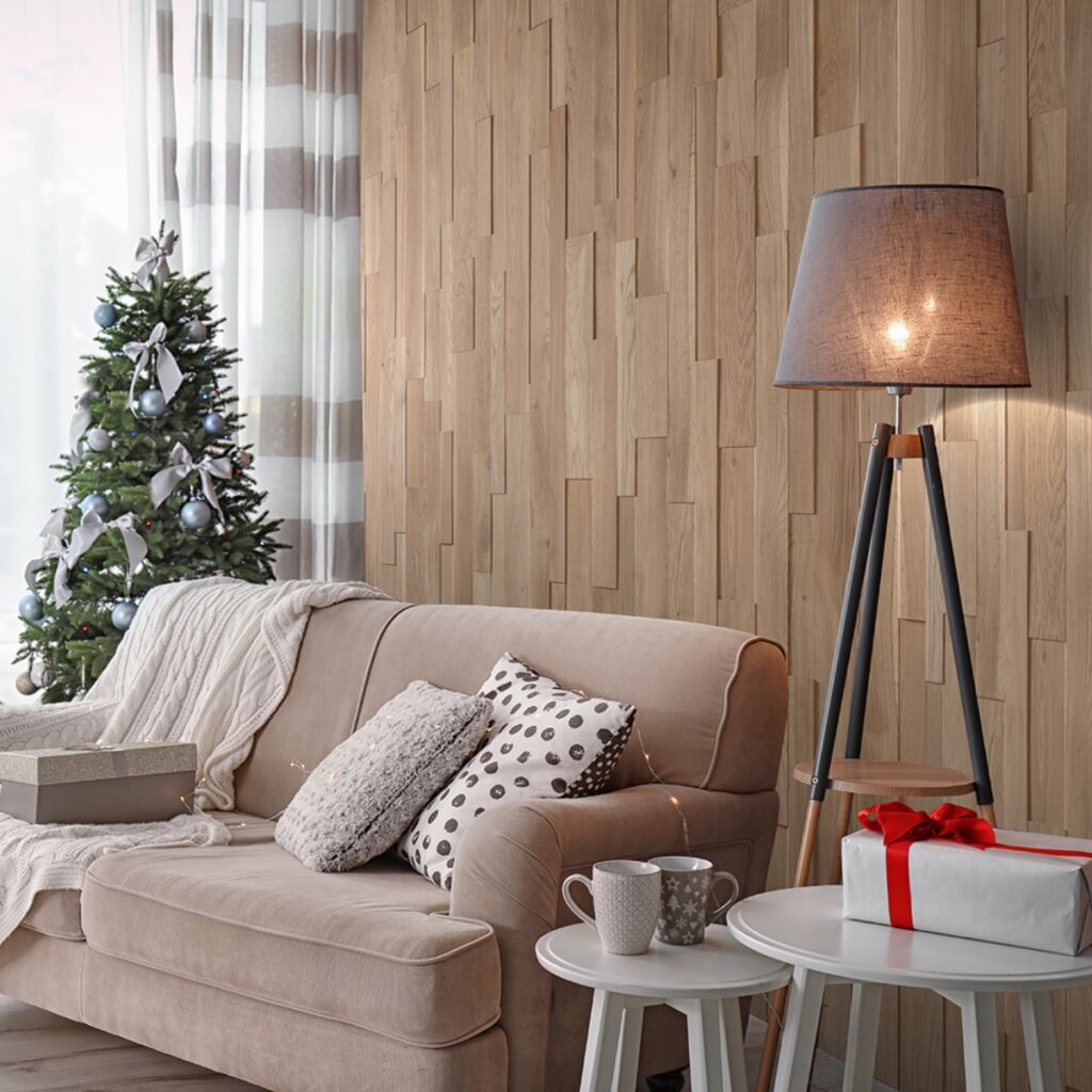 WoodCraft Solid Oak Horizon Wood Wall Panel