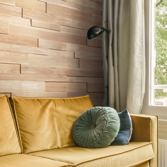 WoodCraft Solid Oak Horizon Wood Wall Panel