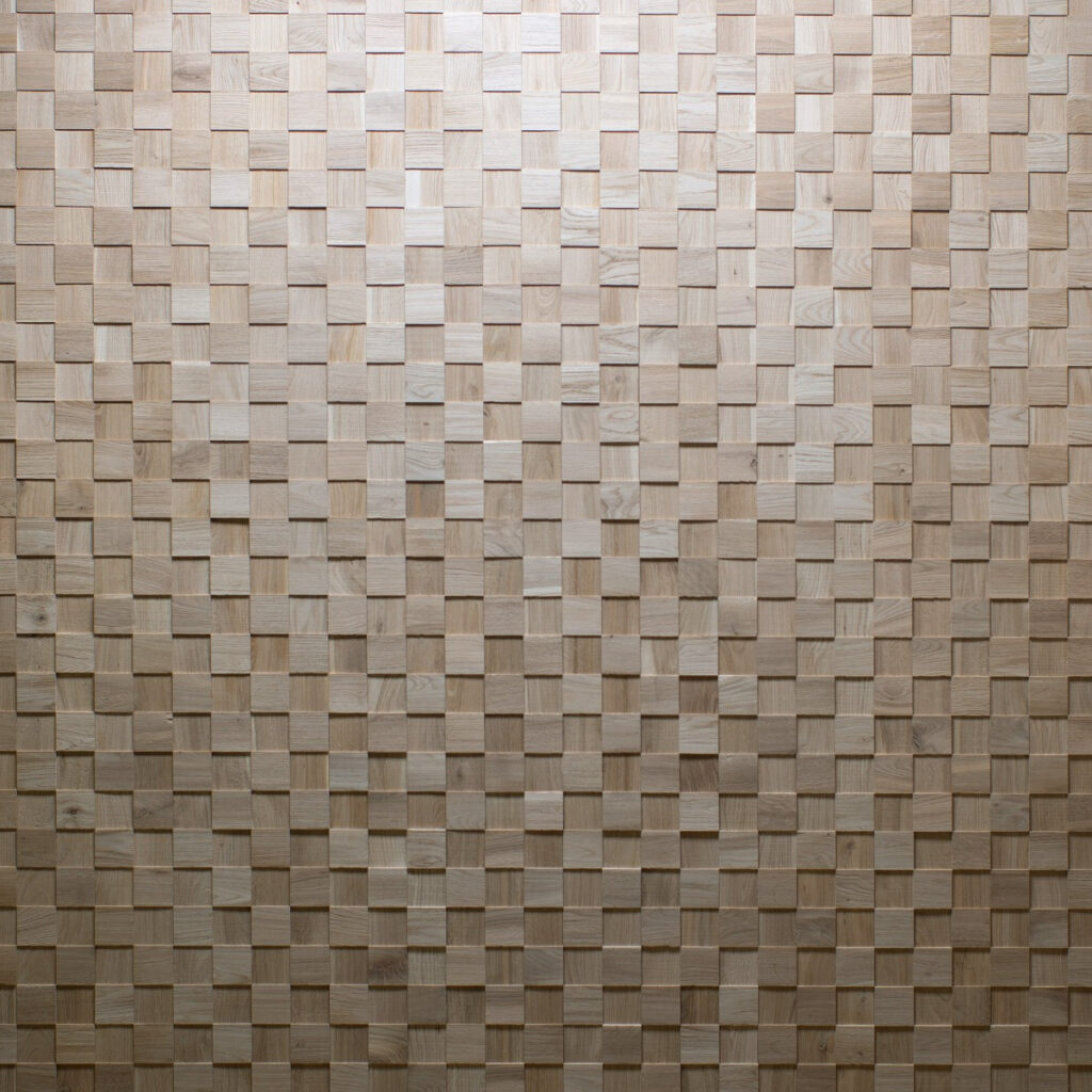 Solid Oak Mosaic Wood Wall Panel Sample
