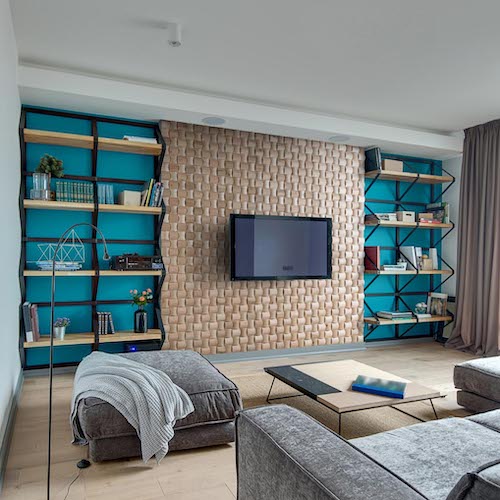 solid oak 3d wall panelling rhythm
